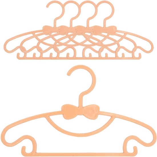 Intirilife 5x Cintres en plastique pour enfants en Oranje – 28,7 x 17 x 0,3 cm – Cintres pour vêtements de bébés et de tout-petits