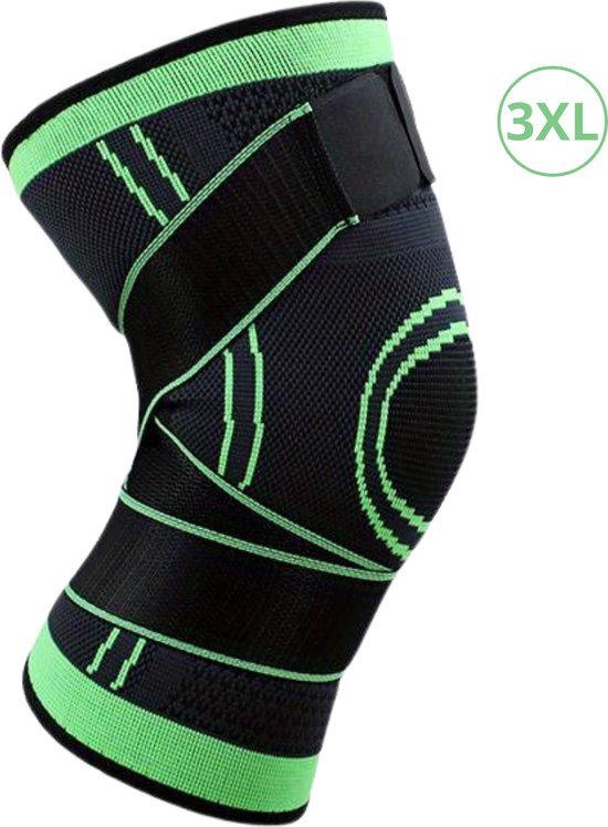 Nivard Genouillère - Genouillère de sport - Genouillères - Genouillères Powerlifting - Genouillère de compression - Genouillères - Genouillère - Femme - Homme - Vert - Taille XXXL