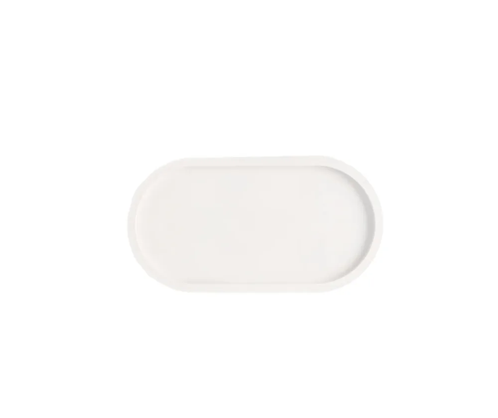 Beton Dekotablett Pure White 18x9.5x1.7cm