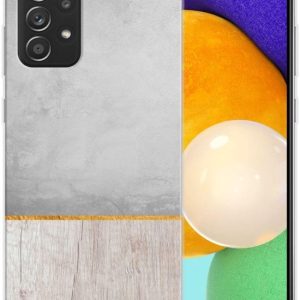 Housse Coque pour Samsung Galaxy A52 (5G/4G) Coque Téléphone Béton Bois Housse Coque pour Samsung Galaxy A52 (5G/4G) Coque Téléphone Béton Bois