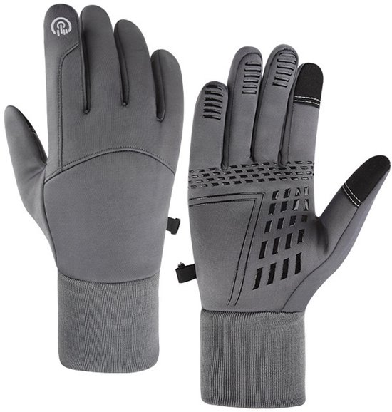 Gants d'hiver imperméables pour hommes - Coupe-vent et compatibles avec les écrans tactiles - Idéal pour le vélo, le ski et les travaux en extérieur - Taille M - 1 paire