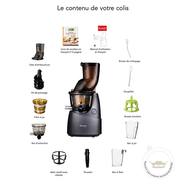 Extracteur de jus B9700BX anthracite Kuvings – Image 3