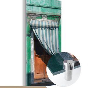 MuchoWow® Peinture sur verre 80×160 cm – Peinture sur verre acrylique – Architecture – Vert – Porte – Maison – Chatières – Photo sur verre – Peintures MuchoWow® Peinture sur verre 80×160 cm – Peinture sur verre acrylique – Architecture – Vert – Porte – Maison – Chatières – Photo sur verre – Peintures