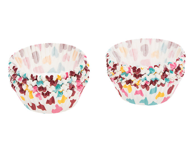 PATISSE Papierförmchen 200 Stück weiss/bunt Herzen ø 5 cm