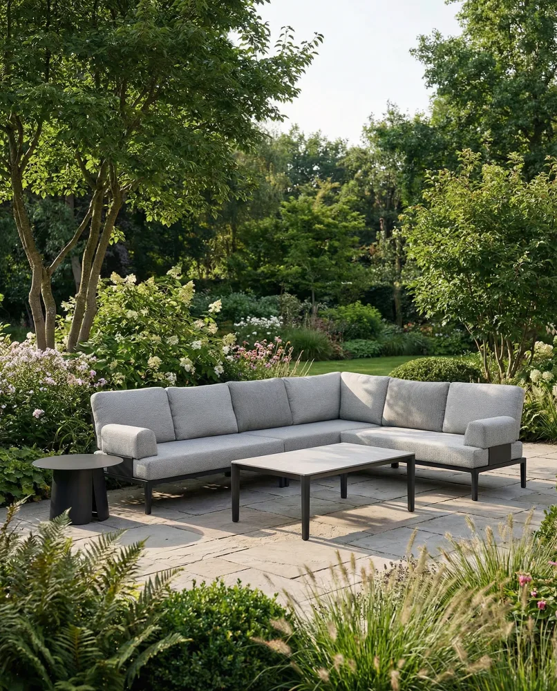 Modulares Garten-Loungeset Fiore 6 Sitzer Loungetischen und 2 Armlehnen – Image 2
