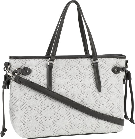 GERRY WEBER Sac à main Sac à épaule bandoulière Log Fire Handbag Light Grey Gris