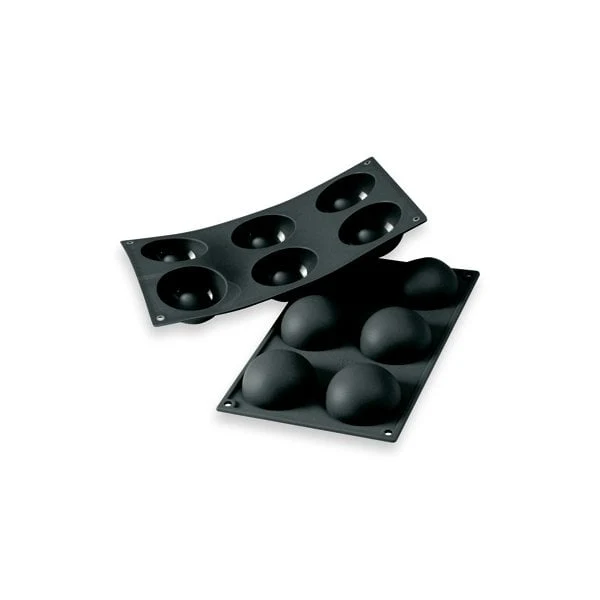 Kit moule silicone 6 demi-sphères + 6 cercles à tarte Patisse – Image 2