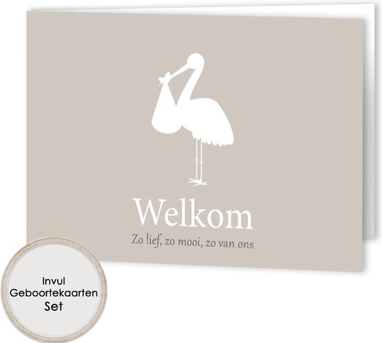 LM001 Cartes de naissance - Cartes à remplir - Cartes de naissance avec enveloppes - Cartes de naissance à remplir - cartes - Carte de naissance neutre - 8 cartes de naissance