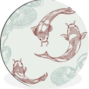 Illustration de carpes koi dans un étang Cercle mural aluminium ⌀ 30 cm – impression photo sur cercle mural / cercle vivant / cercle de jardin (décoration murale) Illustration de carpes koi dans un étang Cercle mural aluminium ⌀ 30 cm – impression photo sur cercle mural / cercle vivant / cercle de jardin (décoration murale)