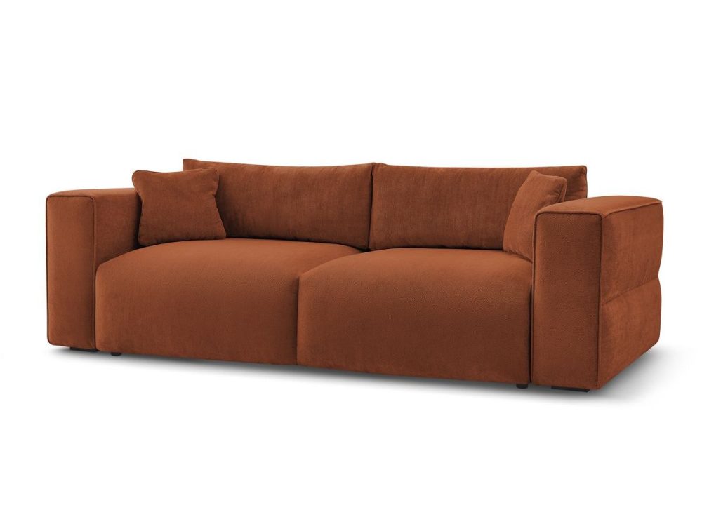Canape droit convertible coffre EZECHIEL tissu lisse – Image 3