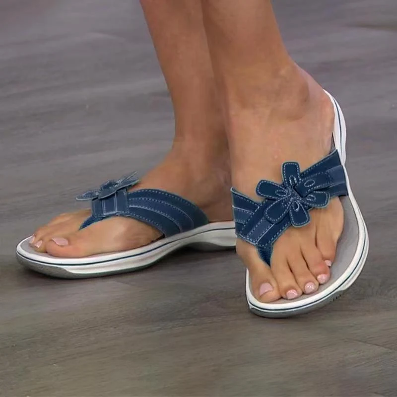 Pantoufles de plage décontractées à fleurs – Image 3