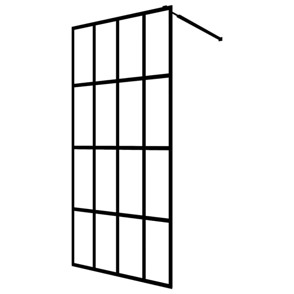 Walk-in Shower Screen Frosted Tempered Glass 100x195 cm – Image 2