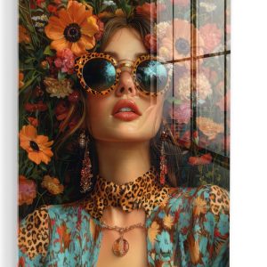 MuchoWow® Peinture sur verre 60×80 cm – Peinture acrylique sur verre – Femmes – Fleurs – Moderne – Verres – Abstrait – Photo sur verre – Décoration murale salon – Décoration murale chambre – Peintures MuchoWow® Peinture sur verre 60×80 cm – Peinture acrylique sur verre – Femmes – Fleurs – Moderne – Verres – Abstrait – Photo sur verre – Décoration murale salon – Décoration murale chambre – Peintures