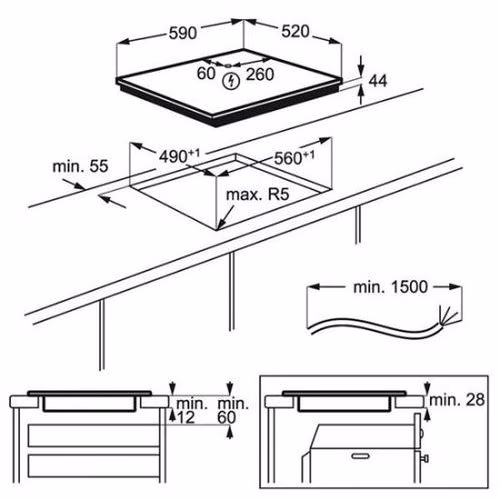 Table de cuisson induction AEG