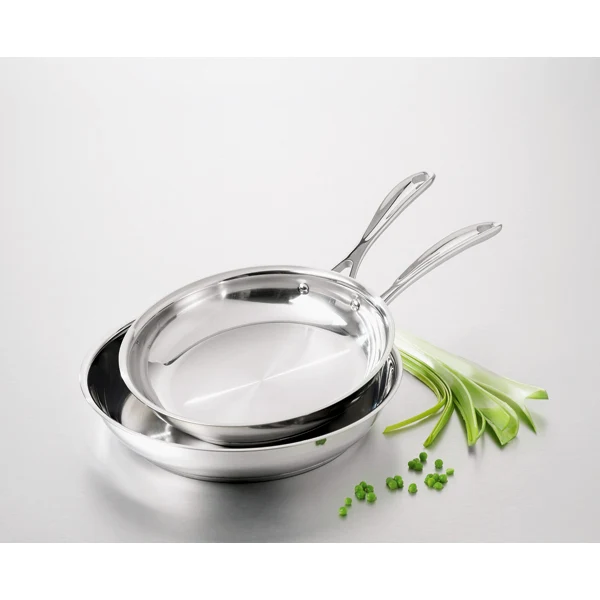 Lot 4 poêles tout inox Chef 20, 24, 28 et 30 cm Beka – Image 2