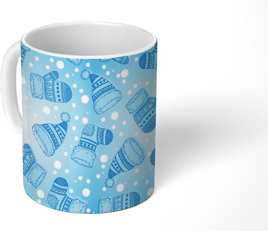 Mug - Tasse à café - Gants - Chapeau - Hiver - Motifs - Mugs - 350 ML - Tasse - Tasses à café - Tasse à thé