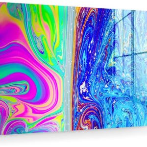 MuchoWow® Peinture sur verre 120×80 cm – Peinture sur verre acrylique – Formes – Couleur – Art – Psychédélique – Photo sur verre – Peintures MuchoWow® Peinture sur verre 120×80 cm – Peinture sur verre acrylique – Formes – Couleur – Art – Psychédélique – Photo sur verre – Peintures