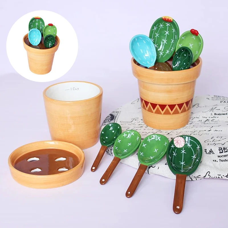 Cuillère à mesurer en céramique Cactus
