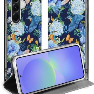 Housse de support pour Housse Bookcase Samsung Galaxy A37 Martin-pêcheur Housse de support pour Housse Bookcase Samsung Galaxy A37 Martin-pêcheur