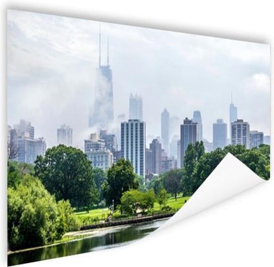 Green park in Chicago Poster 60x40 cm - Tirage photo sur Poster (décoration murale salon / chambre) / Poster Villes