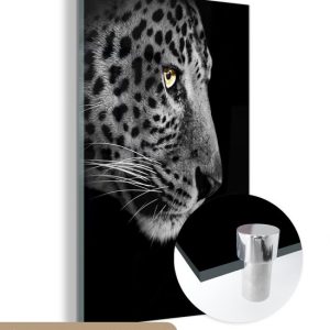 MuchoWow® Peinture sur verre 100×150 cm – Peinture sur verre acrylique – Léopard – Fourrure – Animal – Photo sur verre – Peintures MuchoWow® Peinture sur verre 100×150 cm – Peinture sur verre acrylique – Léopard – Fourrure – Animal – Photo sur verre – Peintures