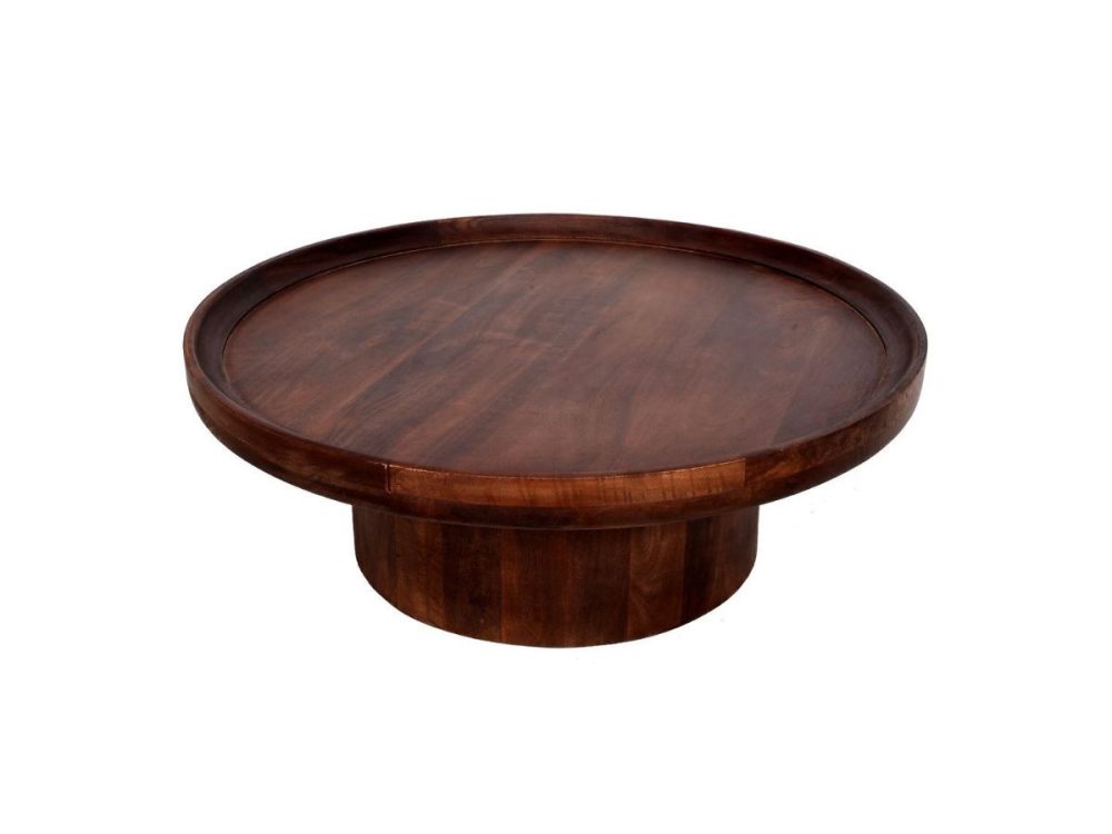 Table basse D.80 cm GABRIELLA bois massif d'acacia – Image 3