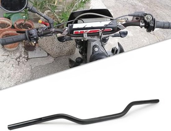Guidon universel 22 mm pour moto et cyclomoteur - Noir