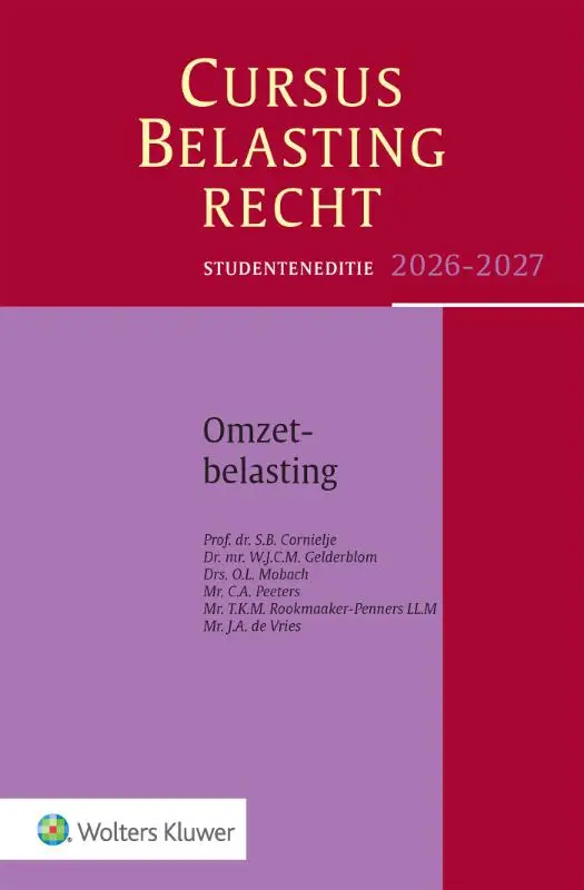 Studenteneditie Cursus Belastingrecht Omzetbelasting 2026-2027