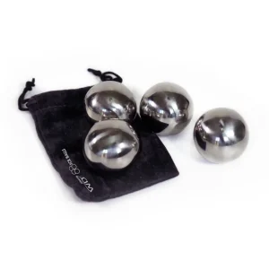4er Set Eiswürfel, Kugel Edelstahl, Ø 4cm