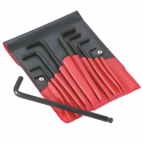 Trousse de 8 clés mâles coudées courtes 6 pans en pouce – Image 2