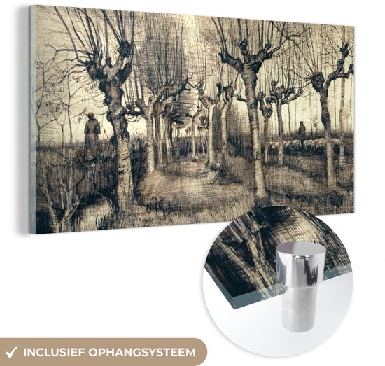 MuchoWow® Peinture sur Verre - Bouleaux Têtards - Vincent van Gogh - 80x40 cm - Peintures sur Verre Acrylique - Photo sur Glas