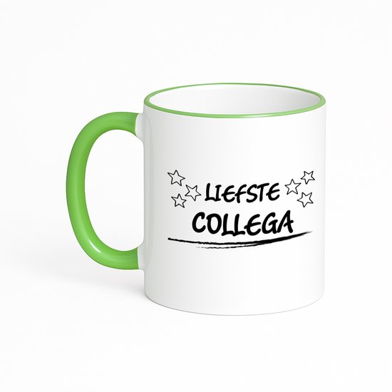 Hacebo® – Tasse à café Cher collègue avec un bord de couleur verte – Collègue – un collègue – tasse à thé – tasse à café – travail – collègues – travail – cadeau d&rsquo;adieu – cadeau d&rsquo;anniversaire – cadeau – cadeau – tasse à café – 330 ML