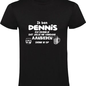 Je suis Dennis, chaque boisson que vous m’offrez aujourd’hui, je boirai sur un t-shirt pour homme | boisson | fête | anniversaire | anniversaire | cadeau | présent | partie de bachelorette Je suis Dennis, chaque boisson que vous m’offrez aujourd’hui, je boirai sur un t-shirt pour homme | boisson | fête | anniversaire | anniversaire | cadeau | présent | partie de bachelorette