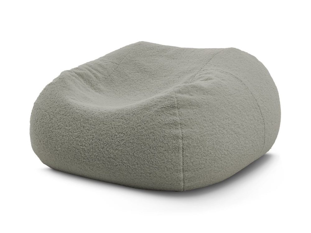 Pouf ultra moelleux MERIBEL tissu bouclette