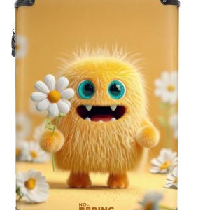 NoBoringSuitcases.com – Valise – Monstre tout doux et joyeux avec une fleur – Convient aux formats 55x40x20 cm et 55x35x25 cm – Bagage cabine à roulettes – Valise à roulettes pour adultes – Valise de voyage à roulettes – Valise trolley légère NoBoringSuitcases.com – Valise – Monstre tout doux et joyeux avec une fleur – Convient aux formats 55x40x20 cm et 55x35x25 cm – Bagage cabine à roulettes – Valise à roulettes pour adultes – Valise de voyage à roulettes – Valise trolley légère