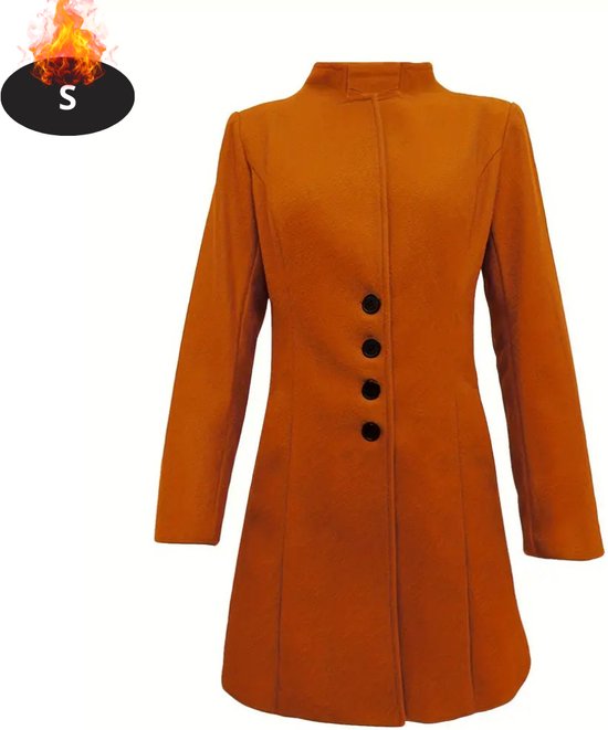 Manteaux Bovista Femme - Manteau mi-long - Veste - Tailleur - Trench-coat - Pardessus - Hiver - Rouge orangé - S