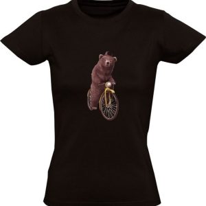 Ours brun à vélo T-shirt femme | les animaux | bicyclette | vélo | la nature | forêt | drôle Ours brun à vélo T-shirt femme | les animaux | bicyclette | vélo | la nature | forêt | drôle