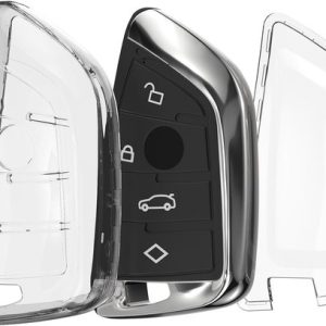 kwmobile Étui pour clé de voiture compatible avec clé de voiture BMW Smart Key à 3 boutons – Boîtier pour clé de voiture en TPU – Transparent en transparent kwmobile Étui pour clé de voiture compatible avec clé de voiture BMW Smart Key à 3 boutons – Boîtier pour clé de voiture en TPU – Transparent en transparent