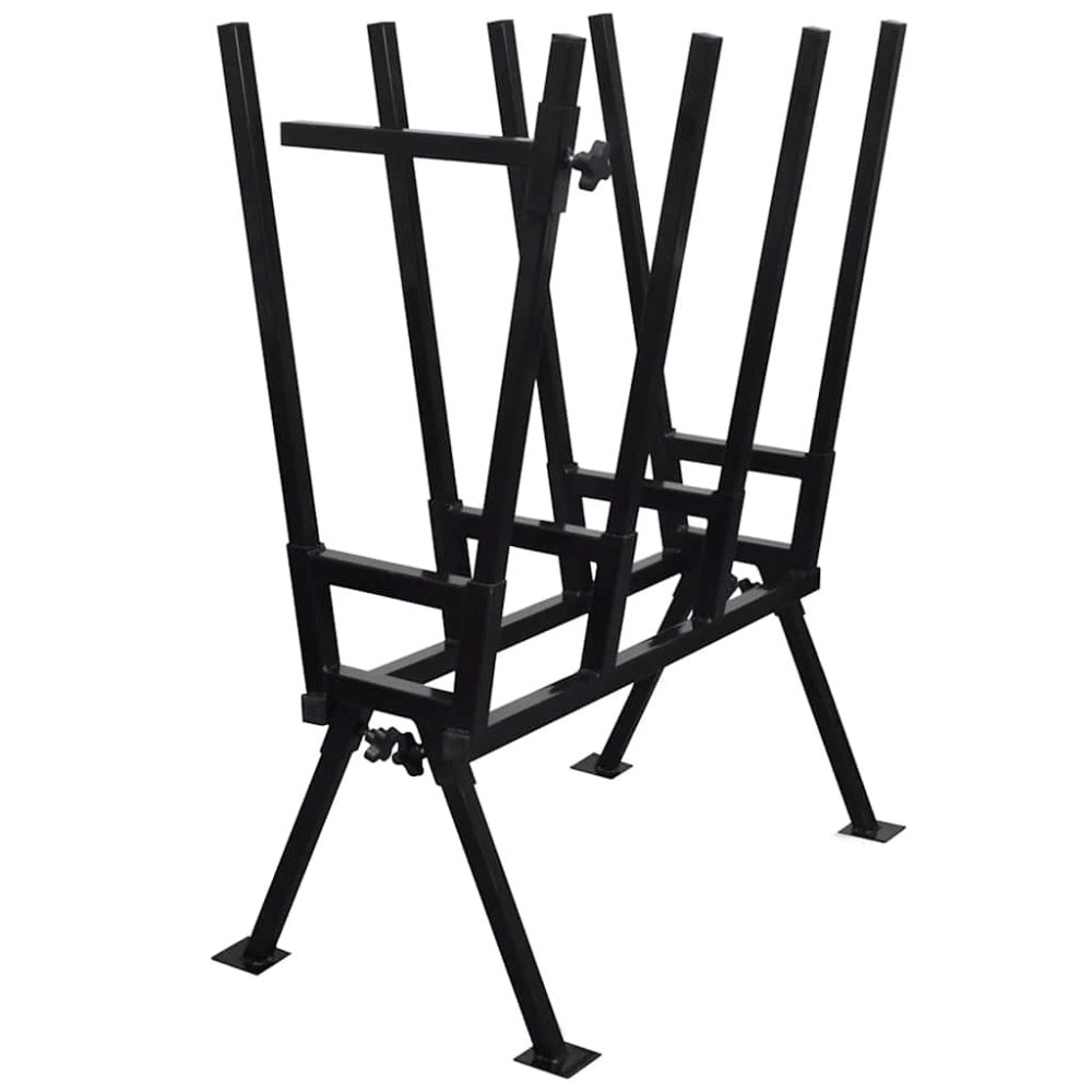 Black Powder-Coated Saw Horse for Woodworking