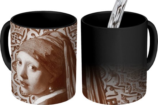 Mug Magique - Photo sur Mugs Chauffants - Mug à Café - Fille à la Perle - Motifs - Vermeer - Mug Magic - Tasse - 350 ML - Mug à Thé