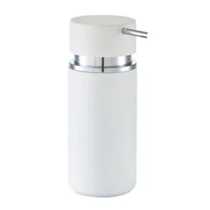 ZELLER Seifenspender Rubber Keramik weiss ø 6.6×16 cm ZELLER Seifenspender Rubber Keramik weiss ø 6.6×16 cm