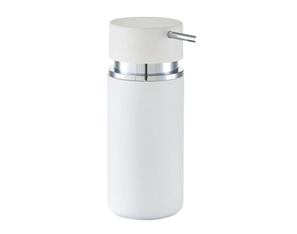 ZELLER Seifenspender Rubber Keramik weiss ø 6.6x16 cm