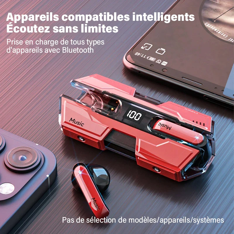 🔥Casque sans fil de conception semi-inauriculaire – Image 3
