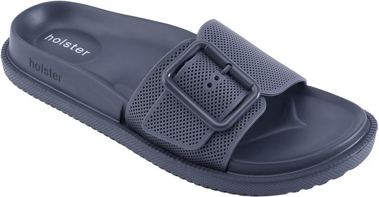 Holster Laze Tongs - Confort Vegan - Approuvé par les podologues - Résistant à l'eau - Bleu foncé
