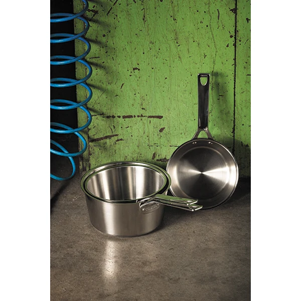 Lot 3 casseroles inox 1826 16, 18 et 20 cm Cristel – Image 2