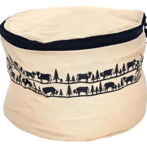 HEIDI Kartoffelkorb- und Brotkorb Poya creme schwarz ø 20×13 cm mit Reissverschluss HEIDI Kartoffelkorb- und Brotkorb Poya creme schwarz ø 20×13 cm mit Reissverschluss