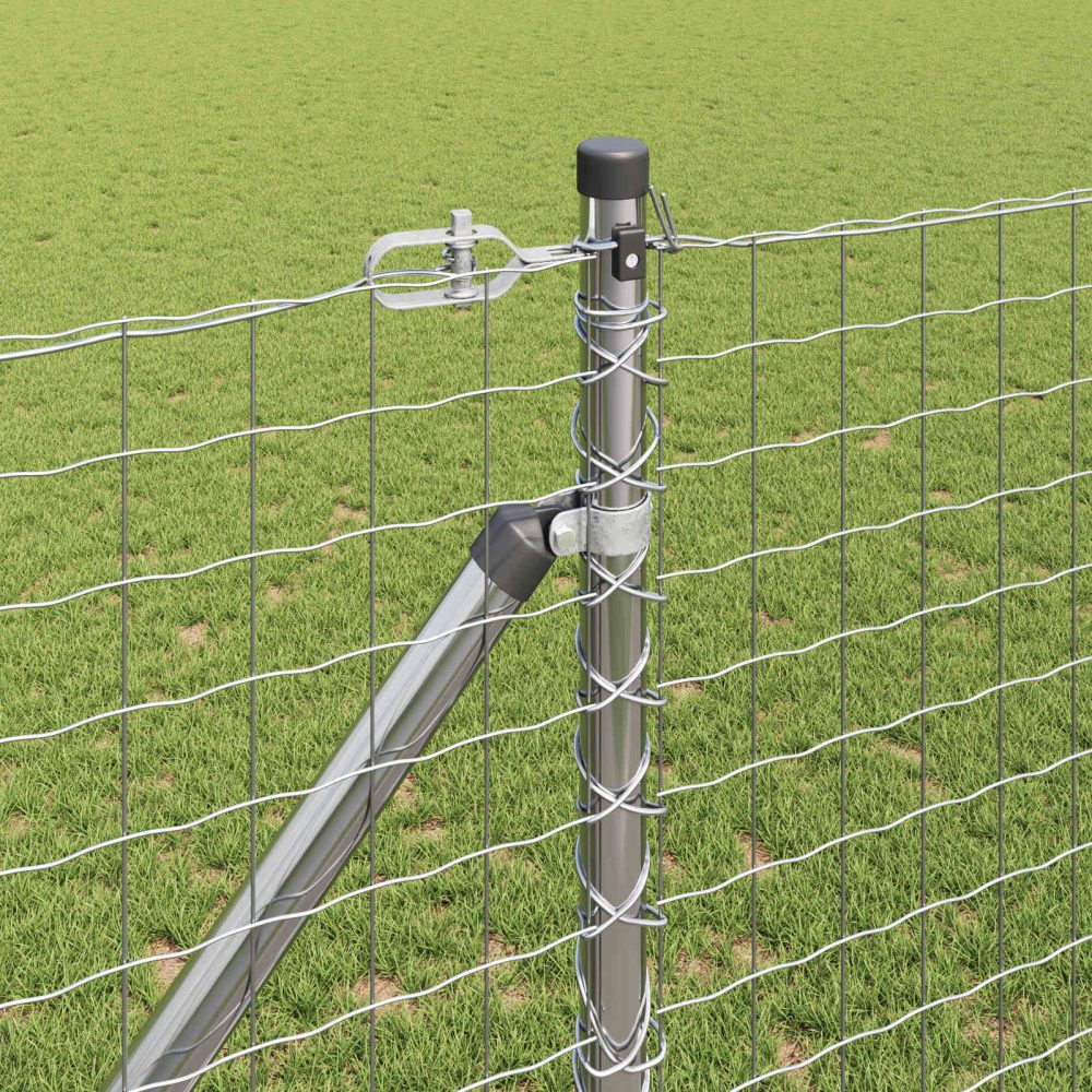 Ground Spike Fence Post 52 pcs Silver Powder-Coated Steel – Image 3