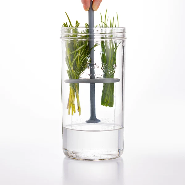 Set de préservation pour herbes en verre et silicone 1 L Kilner – Image 3