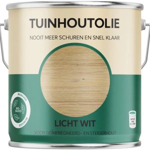 Huile pour bois de jardin – blanc clair – pour bois de jardin imprégné – biosourcée – 2,5 litres Huile pour bois de jardin – blanc clair – pour bois de jardin imprégné – biosourcée – 2,5 litres
