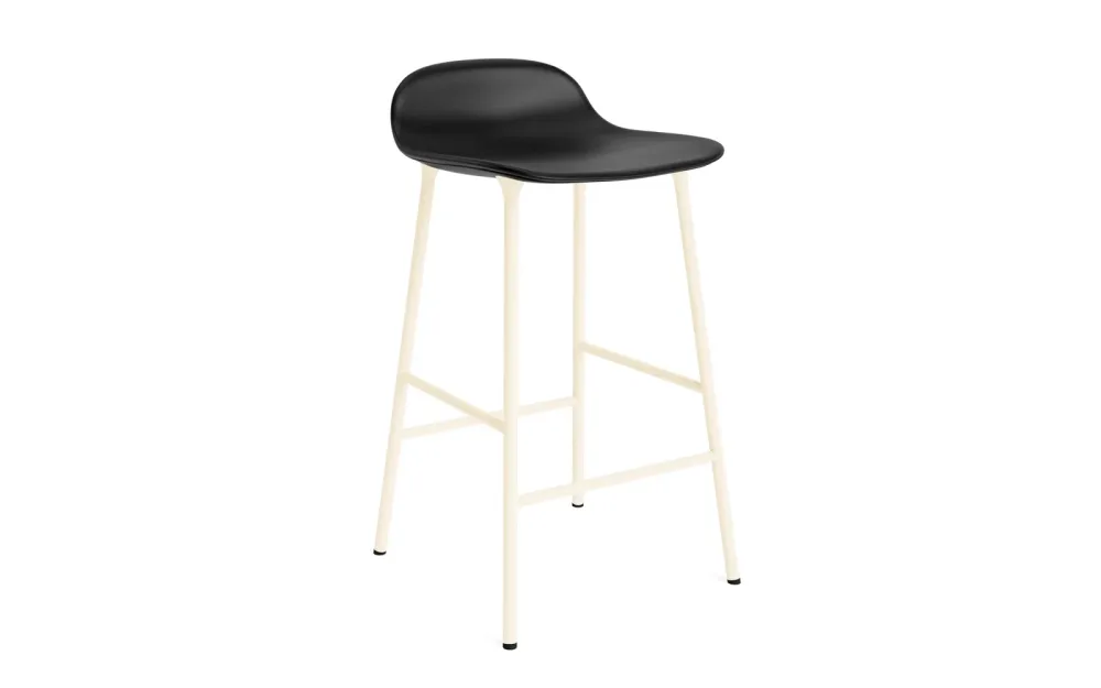 Form Barstuhl 65 cm gepolstert creme Stahl Ultra